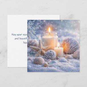 Christmas Beach Seashells Starfish Candle