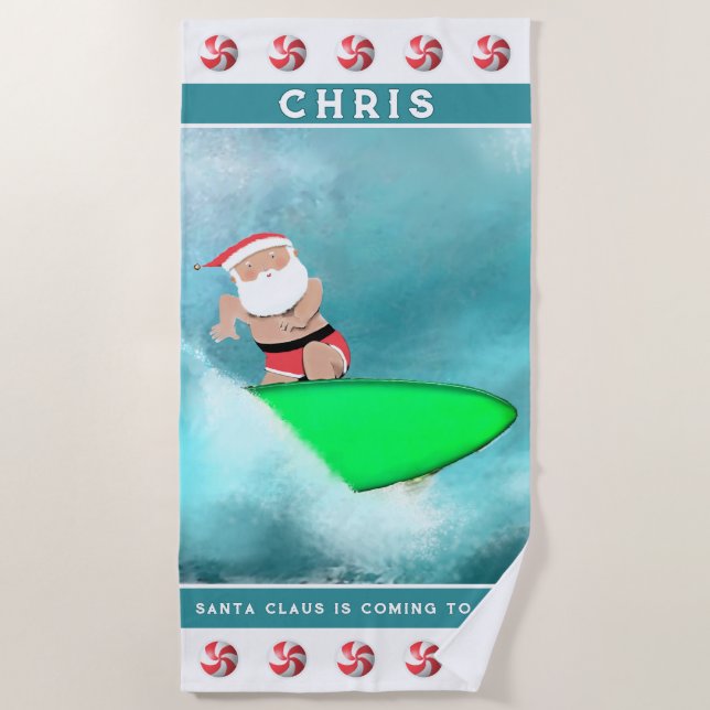 Christmas Beach Towel (Front)
