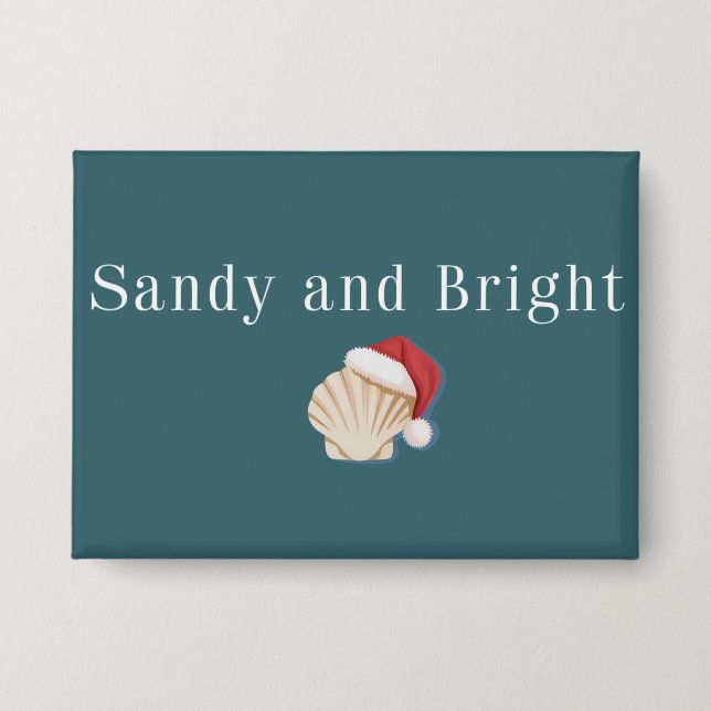 Christmas Beach Vacation Sandy and Bright Seashell (Front)