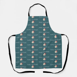 Christmas Beach Vacation Sandy and Bright Seashell Apron