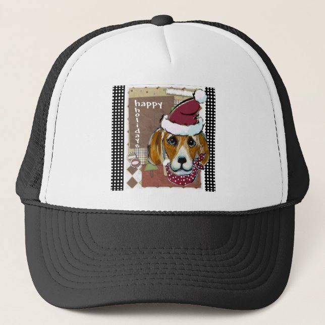 CHRISTMAS BEAGEL TRUCKER HAT (Front)