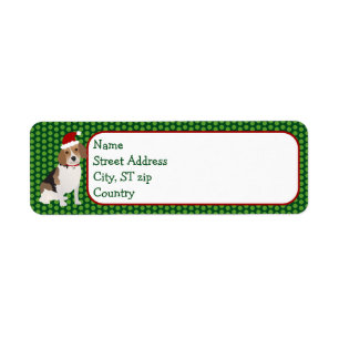 Christmas Beagle Return Address Label