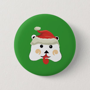 Christmas Bear 6 Cm Round Badge
