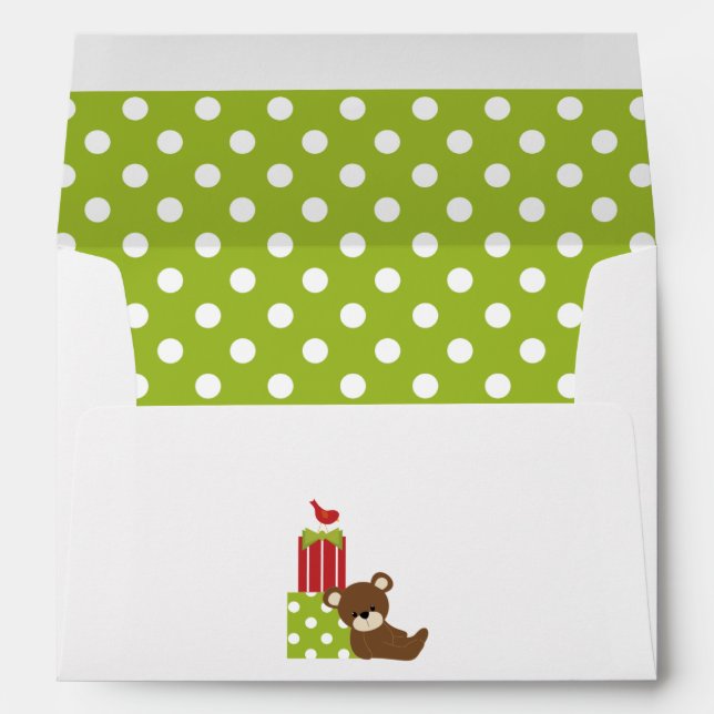 Christmas Bear and Presents Envelope (Back (Bottom))