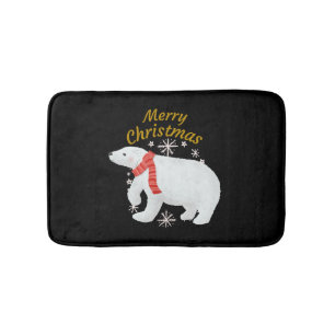 Christmas Bear Bath Mat