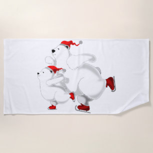 Christmas Bear Beach Towel