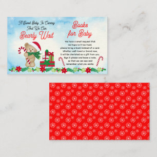 Christmas Bear Bearly Wait Shower Book Request Enclosure Card