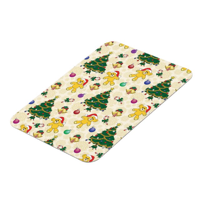 Christmas bear,bells and tree magnet (Left Side)
