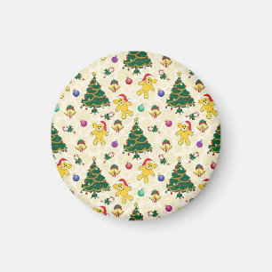 Christmas bear,bells and tree magnet