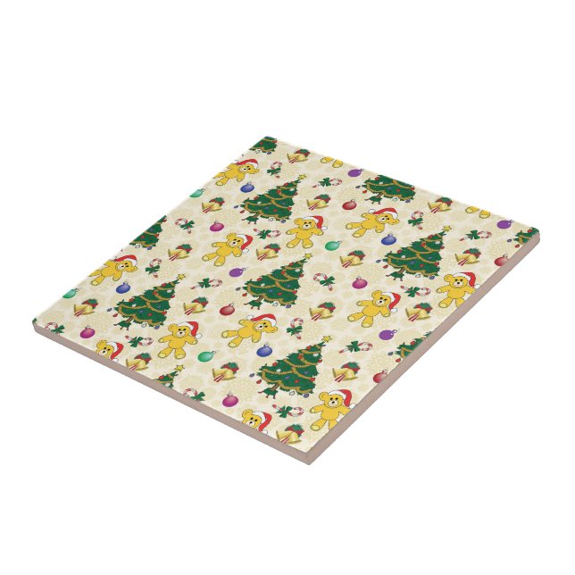 Christmas bear,bells and tree tile (Side)