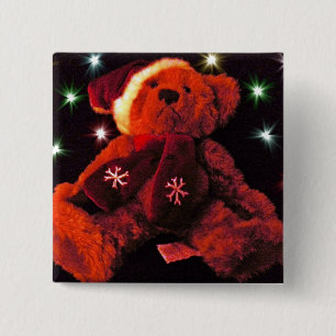 Christmas Bear Button