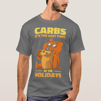 Christmas Bear Carbs Holiday Pizza Fast Food Foodi T-Shirt
