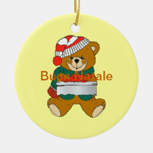 Christmas Bear Ceramic Tree Decoration