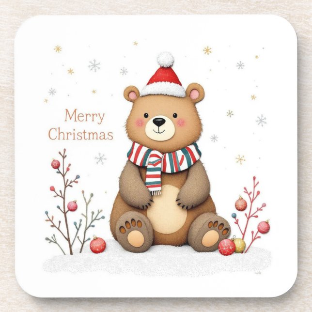 Christmas Bear Coaster (Front)