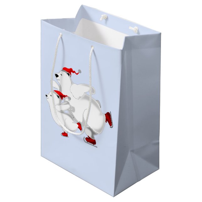 Christmas Bear Gift Bag (Front Angled)