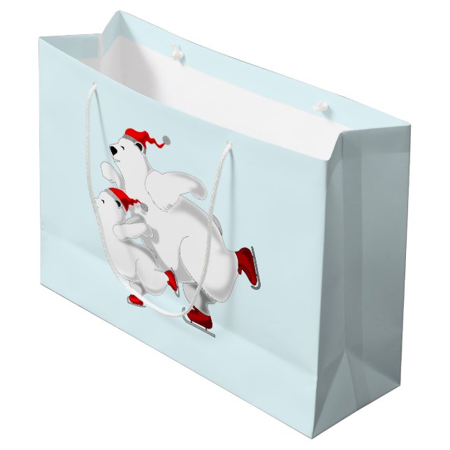 Christmas Bear Gift Bag (Front Angled)