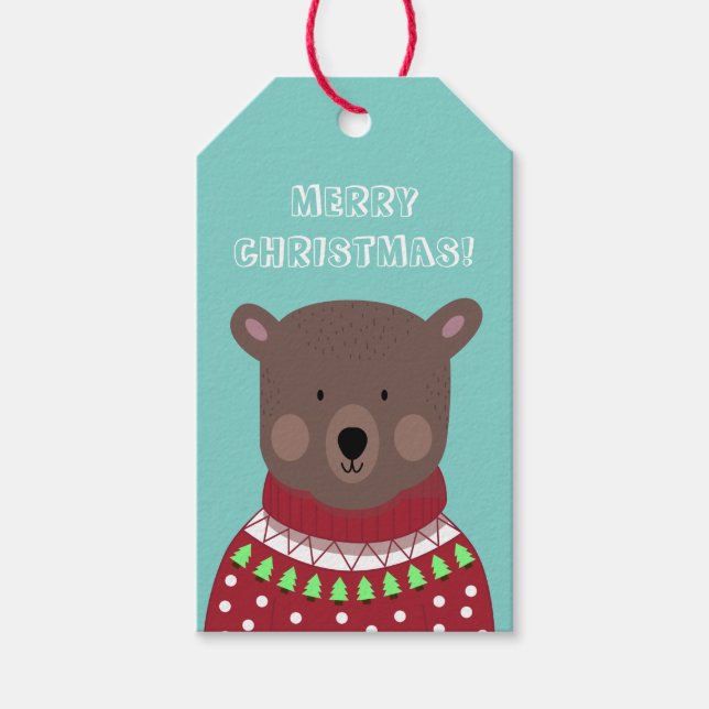 Christmas Bear Gift Tags (Front)