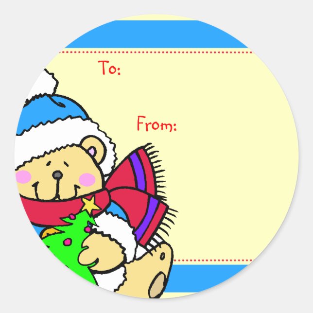 Christmas Bear Gift Tags (Front)
