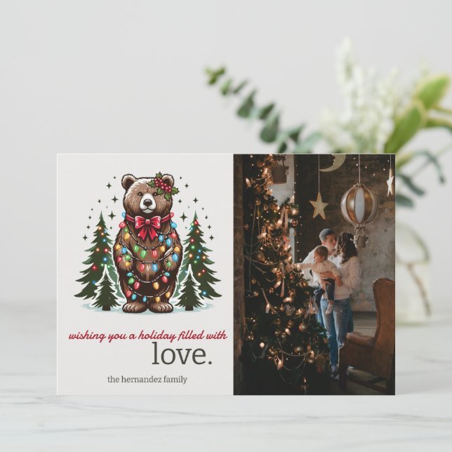 Christmas Bear Holiday Card (Standing Front)