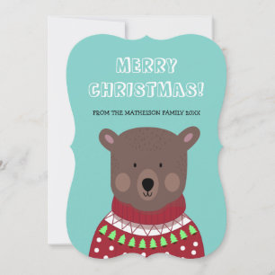 Christmas Bear Holiday Greeting Card