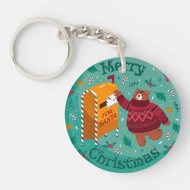 Christmas Bear Key Ring (Front)