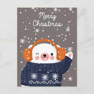 Christmas Bear Postcard