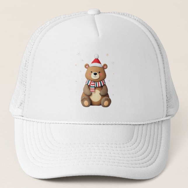 Christmas Bear Trucker Hat (Front)