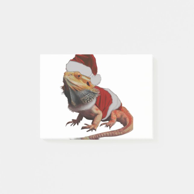 Christmas Bearded Dragon Holiday Bearded Dragon Post-it Notes (Front)