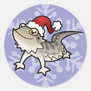 Christmas Bearded Dragon / Rankins Dragon Classic Round Sticker