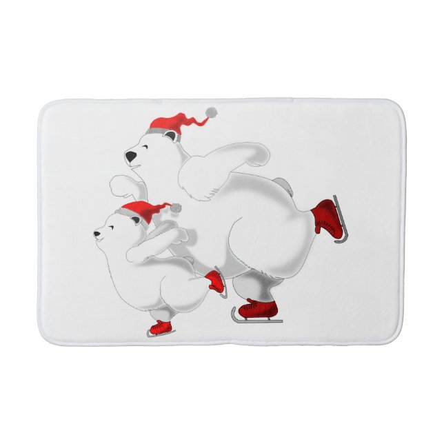 Christmas Bears Bath Mat - Customisable (Front)