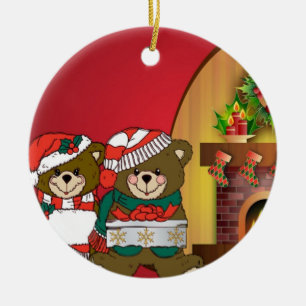 Christmas Bears Ceramic Tree Decoration