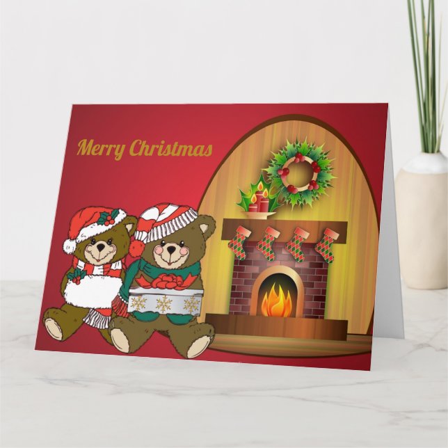 Christmas Bears Christmas Card (Front)