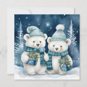 Christmas Bears Greeting Card