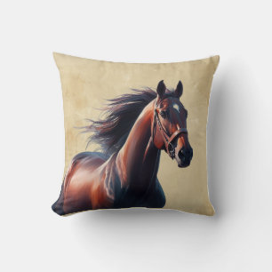 Christmas Beautiful Brown Horse  Cushion