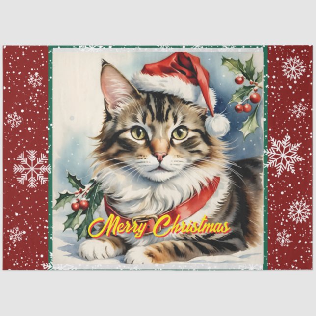 Christmas Beautiful Holiday Modern Collection Tissue Paper (Front)