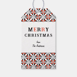 Christmas beautiful snowflake star pattern CC1281 Gift Tags