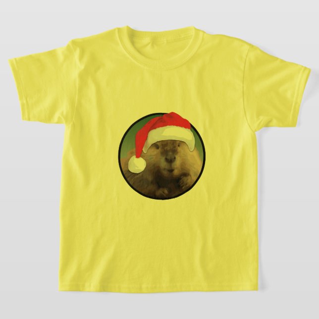 Christmas Beaver - Kids' Basic T-Shirt (Laydown)