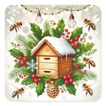 Christmas Beekeeping Sticker | Transferable Design