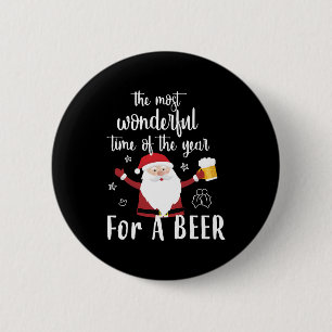 Christmas Beer 6 Cm Round Badge