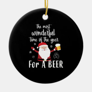 Christmas Beer Ceramic Tree Decoration