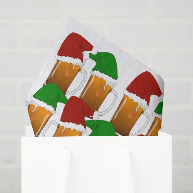Christmas Beer Cheer Tissue Paper (Gift Bag)