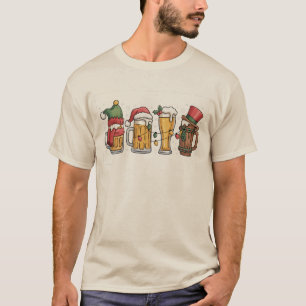 Christmas Beer Drinking Lover Gift Party Spirit  T-Shirt