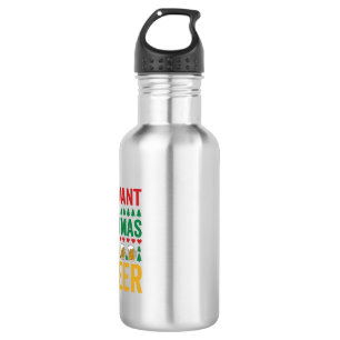 Christmas Beer Funny Holiday Drinking Design 532 Ml Water Bottle