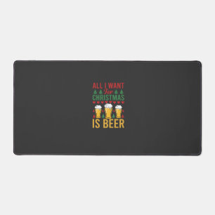 Christmas Beer Holiday Drinking Desk Mat