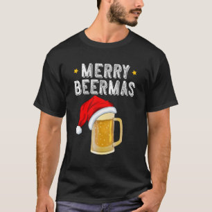 Christmas Beer Merry Beermas Drinking Team Gift T-Shirt