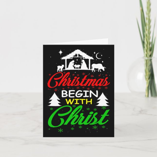 Christmas Begin With Christ  Card (Front)