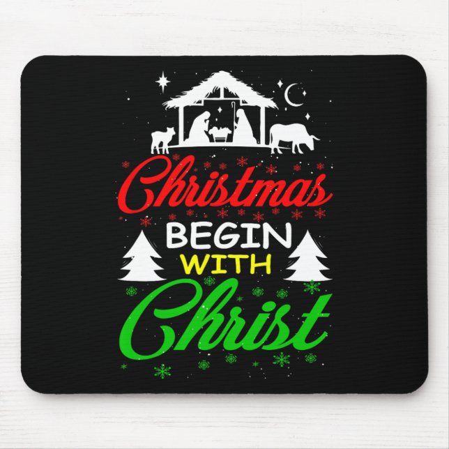 Christmas Begin With Christ  Mouse Pad (Front)
