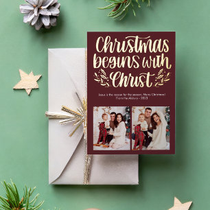 Christmas Begin With Christ Photo Foil