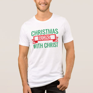 Christmas Begins with Christ-15523 T-Shirt Tri-Blend Shirt