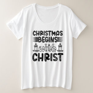 Christmas Begins with Christ-61491 Hoodie Plus Size T-Shirt